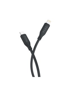 Кабель USB Type C Lightning силикон 3А 2 м черный CSILCL2MBK Tfn