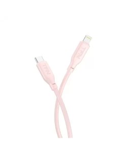 Кабель USB Type C Lightning силикон 2А 1 2 м розовый CSILCL1MRO Tfn