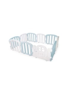 Детский манеж First Baby Room с калиткой белый голубой Ifam