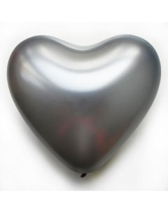 Шар латексный 12 хром сатин платина сердце набор 5 шт Everts