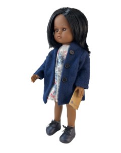 Кукла Нэни темнокожая в пальто 42 см 42110N Lamagik