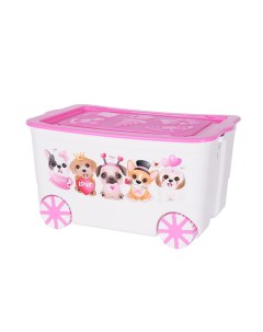 Ящик для игрушек KidsBox на колёсах 61 3х48х33 5 см 449 Эльф Эльфпласт
