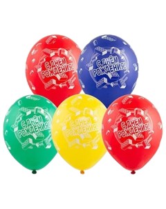 Воздушные шары С Днем рождения Конструктор 5 шт Веселая затея