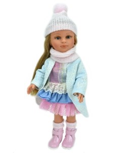 Кукла Нина блондинка в голубом пальто и розовой шапке 33 см 33105 Lamagik
