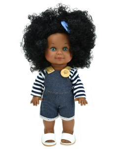 Кукла Бетти темнокожая в джинсовом комбинезоне 31116 Lamagik