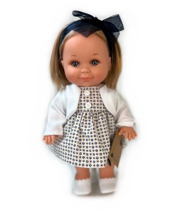 Кукла Бетти в пестром платье и белой кофточке 30 см 31114 Lamagik