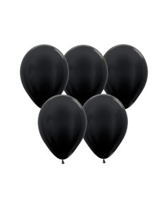Воздушные шары черный металлик 15 штук 12 30 см Sempertex