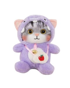 Мягкая игрушка плюшевый котик в капюшоне 300523 7 2 12 Maxitoys