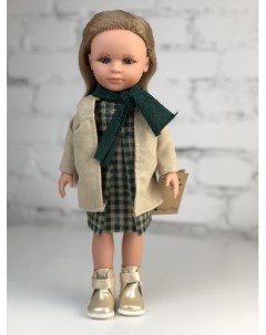 Кукла Нина в бежевом жакете и зеленом шарфе 33см 33101N Lamagik