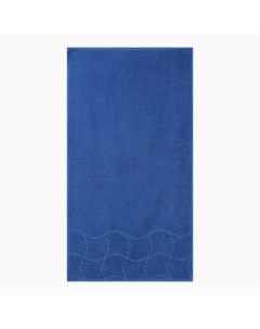 Полотенце ДМ Волна 70x130 см махровое синее Дм