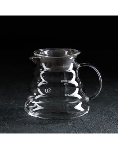 Чайник стеклянный заварочный с крышкой Бриз 500 мл Nobrand