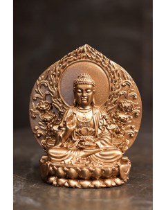 Статуэтка Будда в лотосе для Фен Шуй 16см гипс бронзовая Sntart