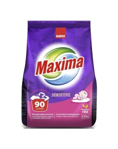 Порошок стиральный Maxima Sensitive концентрат 90 стирок 3 25 кг Sano