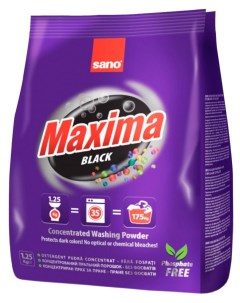 Стиральный порошок Maxima Black концентрат 1 25 кг Sano