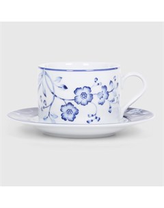 Чайная пара Evia Blue 220 мл 15 см Porcelana bogucice