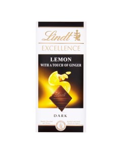 Плитка Excellence темный шоколад лимон и имбирь 100 г Lindt