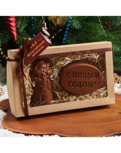 Шоколаднык фигурки Дед Мороз и Новогодняя медаль 160 г Время шоколада