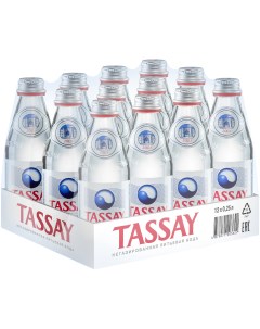 Питьевая вода негазированная стекло 12 шт по 0 25 л Tassay