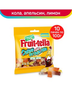 Мармелад жевательный Fruittella Супер Бутылочки 10 шт по 100 г Fruit-tella