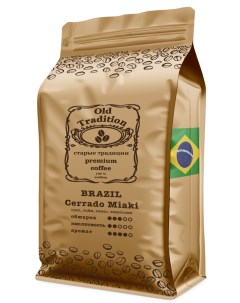 Кофе в зернах Бразилия Серрадо Мияки 100 Арабика 500 г Old tradition