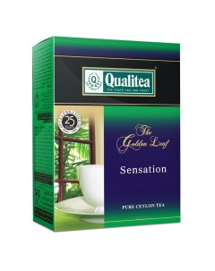 Чай черный крупнолистовой стандарта Pekoe Коллекция Золотой лист Шри Ланка 100 г Qualitea
