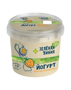 Йогурт персик маракуйя ведерко 2 8 БЗМЖ 315 г Зеленая линия