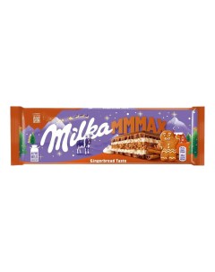 Шоколад Mmmax с молочной начинкой и имбирным печеньем 300 г Milka