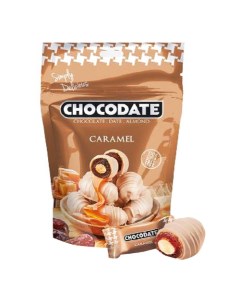Конфеты шоколадные финики с миндалем и карамелью 100 г Chocodate