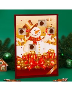Адвент календарь с мини плитками из молочного шоколада Снеговик 50 г Chocoland