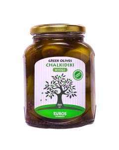Оливки Халкидики XL в оливковом масле Греция 340 г Ecogreece