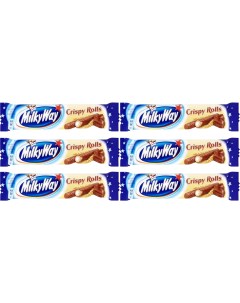 Шоколадные палочки Milky Way Crispy Rollsс 6 шт по 22 5 г Milka