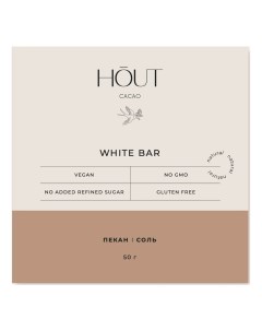 Шоколад White Bar белый пекан соль 50 г Hout cacao