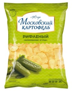 Чипсы картофельные со вкусом маринованных огурцов 130 г Московский картофель