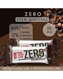 Протеиновый батончик Zero без сахара со вкусом крем шоколад 50 г х 20 шт Power pro