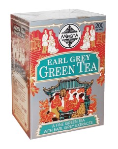 Чай листовой зеленый Earl Grey Граф Грей с ароматом бергамота 200 грамм Mlesna
