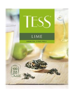 Чай LIME зелёный листовой с добавками 100 пак x1 5г Tess