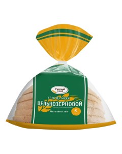Хлеб Цельнозерновой Пшеничный В Нарезке 380 Г Русский хлеб