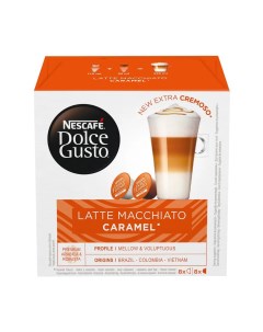Кофе в капсулах Latte Macchiato Caramel 16 капсул Nescafe dolce gusto