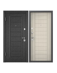 Дверь входная Torex для квартиры металлическая Delta PRO 860х2050 левый черный бежевый Torex стальные двери