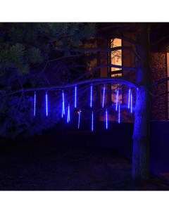 Новогодняя светодиодная гирлянда уличная Тающие Сосульки H0151 2 4 м синяя Baziator