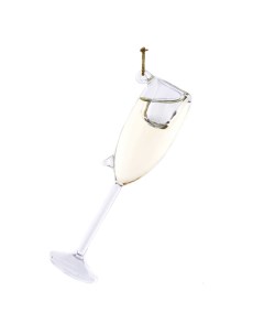 Елочная игрушка Бокал шампанского 11 см прозрачная Kurt s. adler