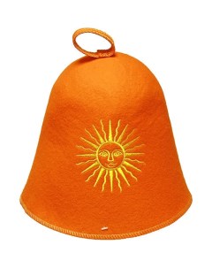 Шапка для бани Солнышко onesize оранжевый Фетровая фабрика