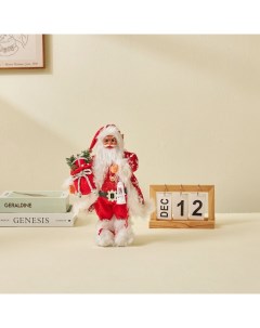 Новогодняя фигурка игрушка под ёлку Дед Мороз 30см Peace tea