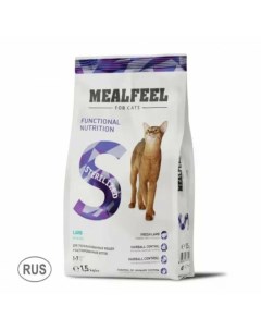 Cухой корм для кошек для стерилизованных с ягненком 1 5 кг Mealfeel
