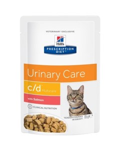 Влажный корм для кошек Prescription Diet c d Urinary Care лосось 12шт по 85г Hill`s
