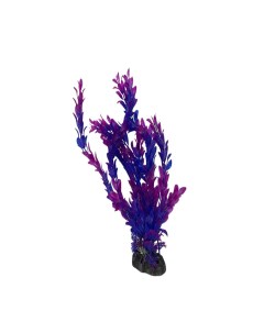 Декор для аквариума Людвигия фиолетовая пластик высота 35 см Mobicent