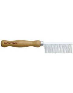 Расческа Wooden Comb для жесткой шерсти животных 18 см с зубчиками 2 3 мм Show tech