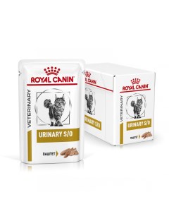 Влажный корм для кошек Vet Diet Urinary S O паштет с мясом 12шт по 85г Royal canin