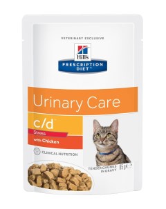 Влажный корм для кошек Prescription Diet c d Urinary Stress курица 85г Hill`s