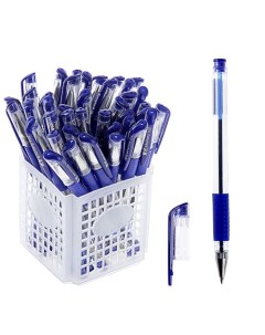 Ручка шариковая 0 5 мм стержень синий с резиновым держателем 48шт Calligrata